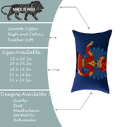 Soft Touch Luxurious Traditional Printed Cotton Canvas Rectangular Cushion Cover Set of 2